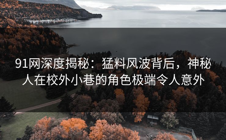 91网深度揭秘：猛料风波背后，神秘人在校外小巷的角色极端令人意外
