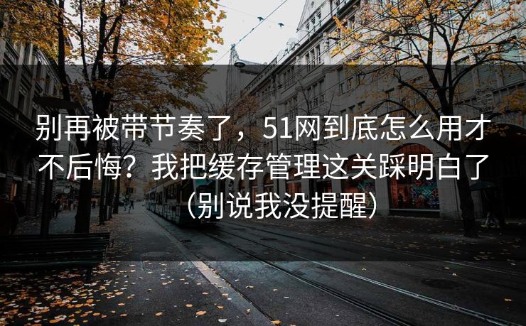 别再被带节奏了，51网到底怎么用才不后悔？我把缓存管理这关踩明白了（别说我没提醒）